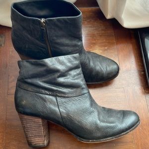 Cole Haan Black Booties stacked heel women’s size 11B